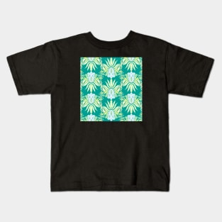 Green tone watercolor pattern. Kids T-Shirt